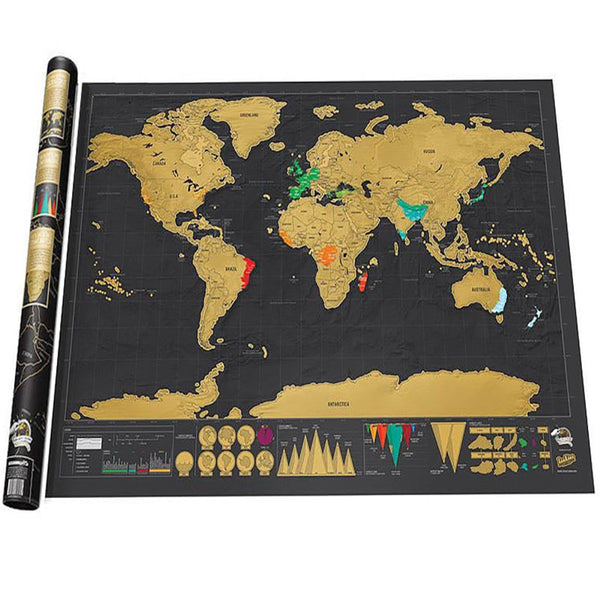 Scratch Off World Map - World Map - Overland Gear Store